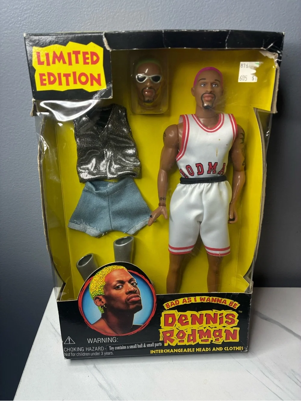 NBA Dennis Rodman Limited Edition Action Figure - White, Black, Yellow